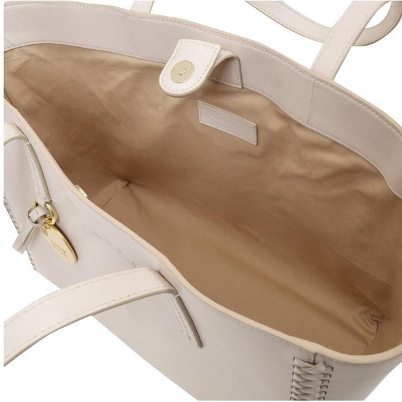 See by Chloé Tilda Leather Braided Tote In Cement Beige - Picture 7 of 16